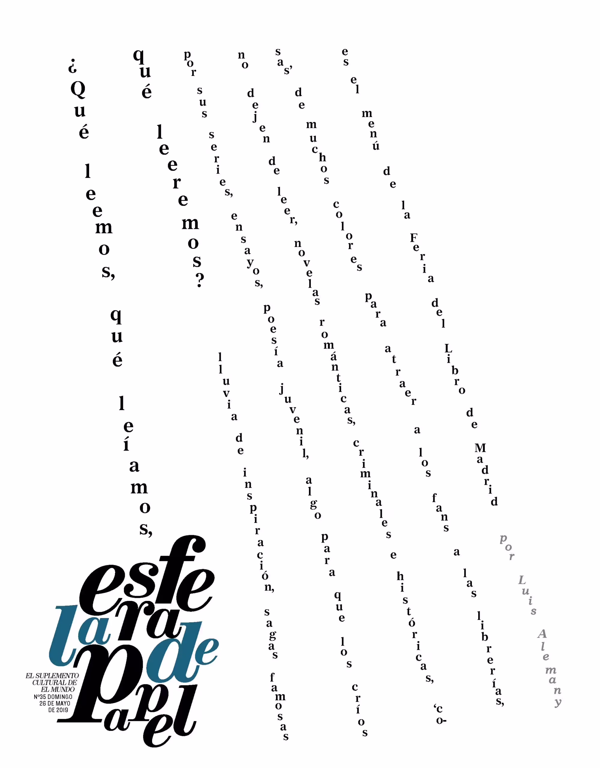 LA ESFERA DE PAPEL (Suplemento de información cultural del diario EL MUNDO)