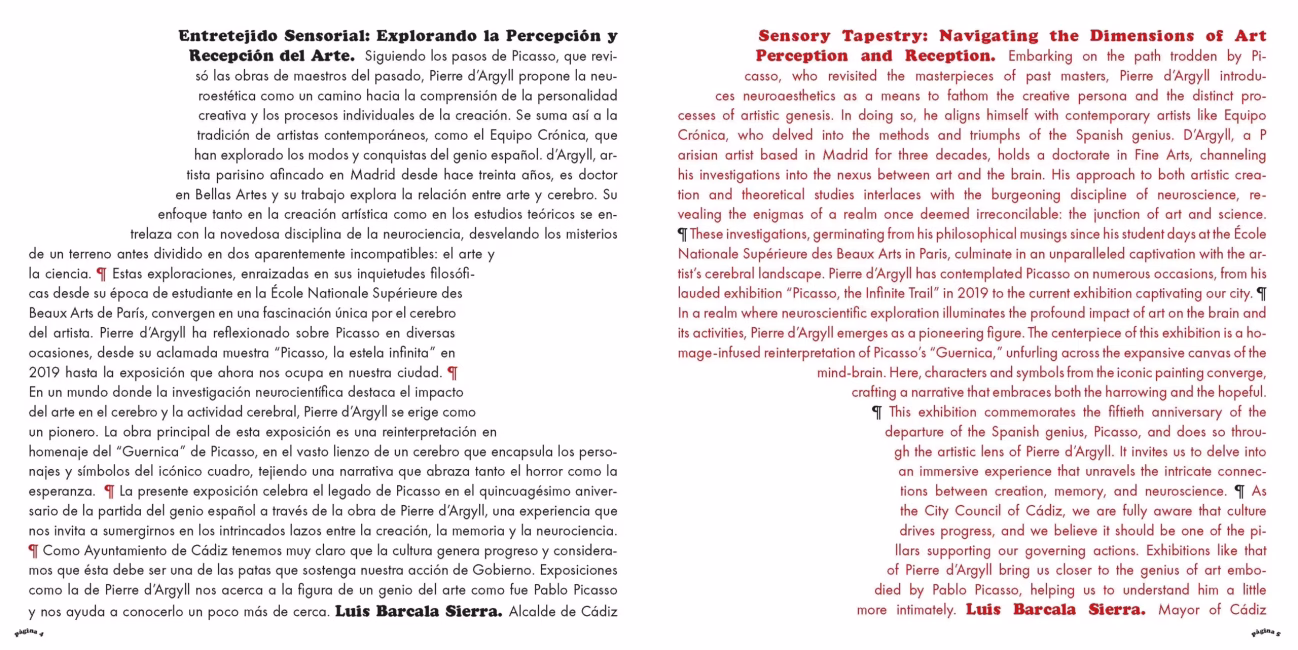 Catálogo exposición ARTE CON NEURONAS, de Pierre d’Argyll, en Cádiz